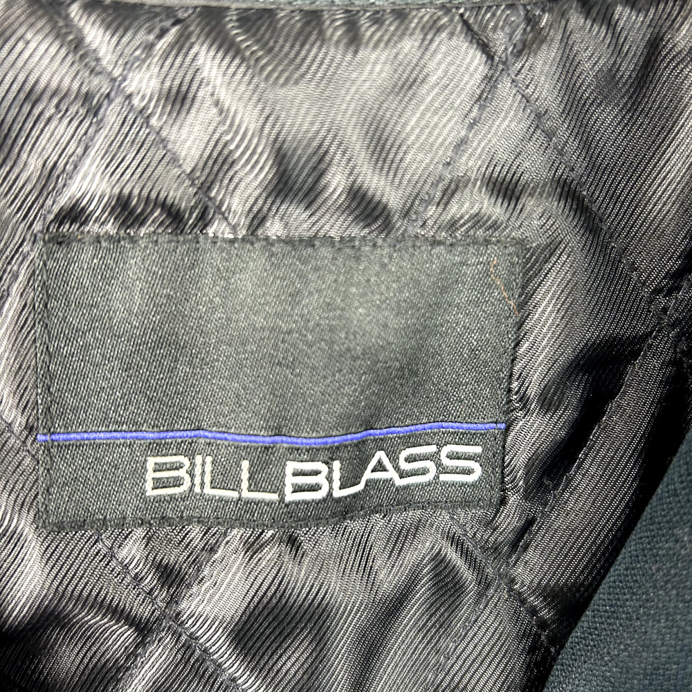 Bill Blass Mens Navy Blue Trench Coat Size 40 Short Removable Wool Liner Classic - Picture 7 of 15